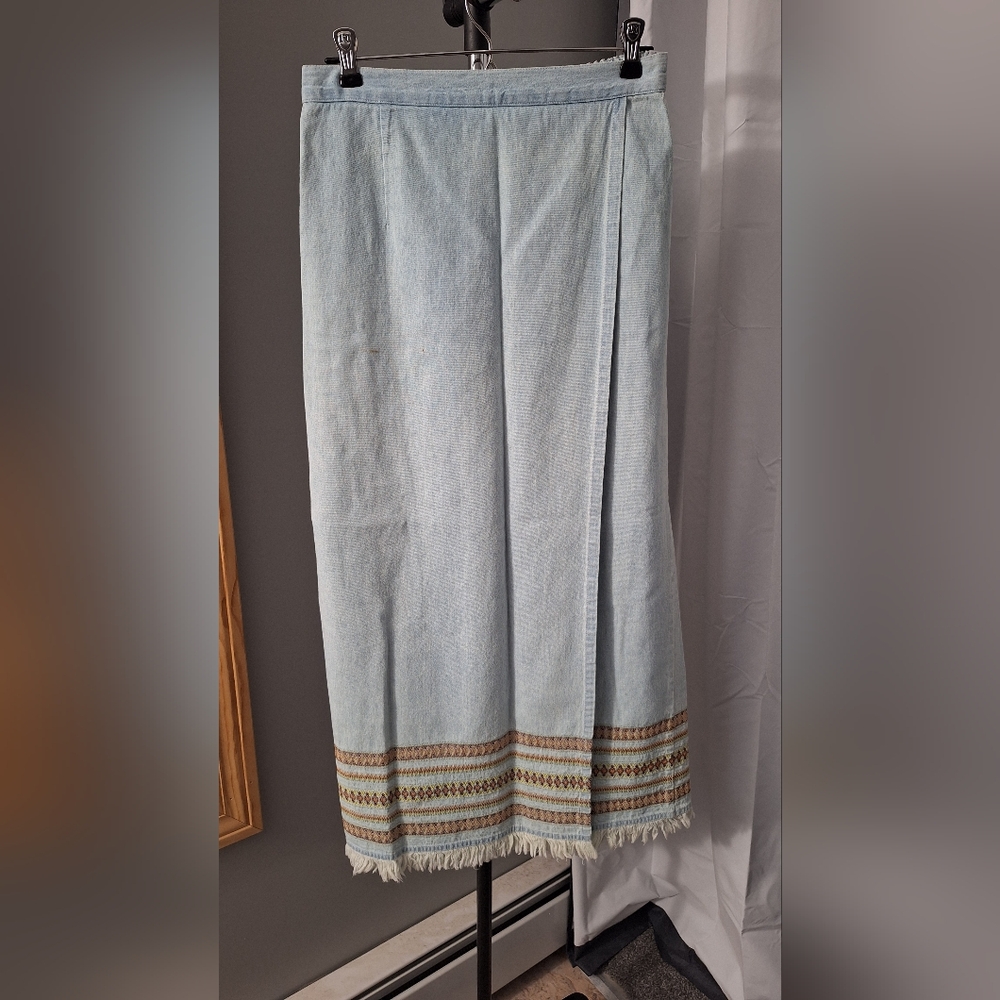 Denim&Co Vintage Faux Wrap